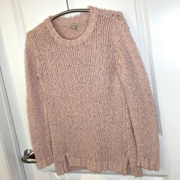 CALVIN KLEIN | Women’s Light Pink Chunky Knit CALVIN KLEIN Sweater Size Small - Picture 2 of 8